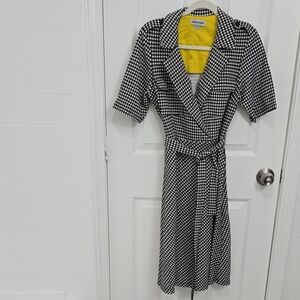 Shelby & Palmer Black and White Checkered CoatDress